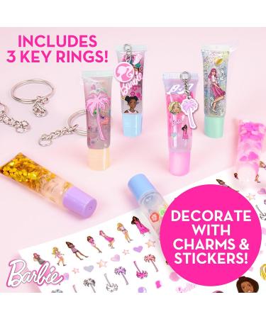 Barbie Sweet Shop Lip Gloss Making Kit - 12 Craft Accessories & Keychains for Kids 6+ Perfect Gift for 6-Year-Old Girls - Buy Online on GoSupps.com