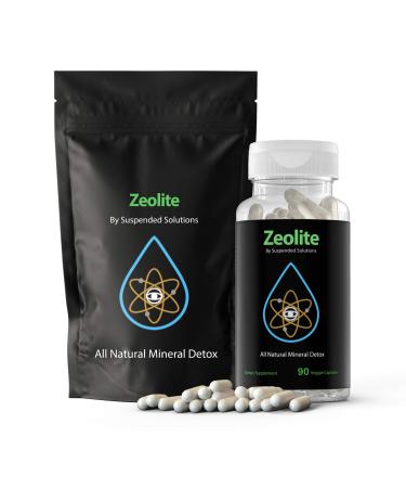 Suspended Solutions - Zeolite Clinoptilolite - 90 Capsules - Responsibly Mined - All Natural Mineral Detox Removes Chemicals Safely and Effectively - Restores Gut Health and Boosts Immunity 90 Count (Pack of 1)