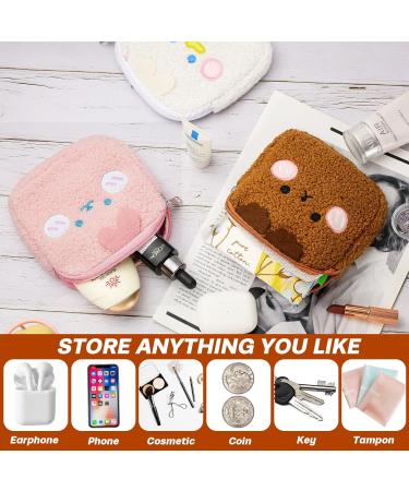 6pc Sanitary Napkin Storage Bag | Menstrual Pad Holder | Portable Coin Pouch for Feminine Pads | 6x6 Inch - Buy Online on GoSupps.com