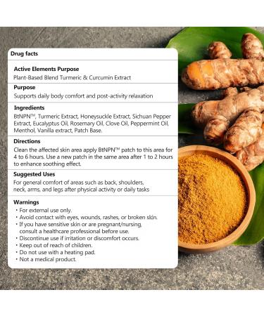 LEADTEK Amor Turmeric & Curcumin Topical Patch Natural Botanical Formula for Daily Use. - Buy Online on GoSupps.com
