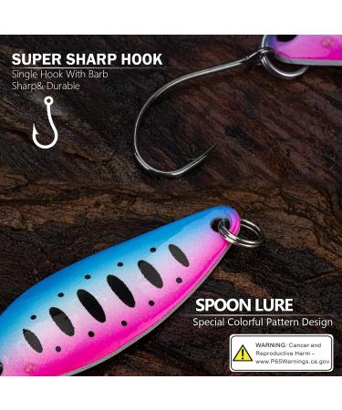 Qualy 30Pcs Fishing Spoon Lure Spinnerbait Bass Walleye Trout Salmon Metal Baits Kit - Single Hook Included - Buy Online on GoSupps.com