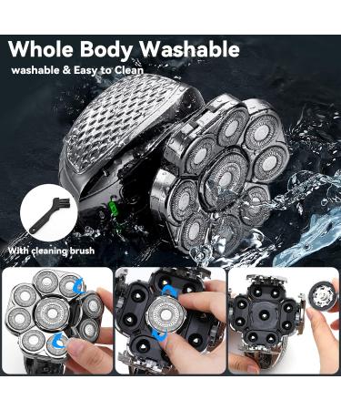 Buy Gaps Razors: 6-in-1 Bald Head & Face Razor for Men | Cestmall 9D Electric Grooming Kit - Wet & Dry Use - Buy Online on GoSupps.com