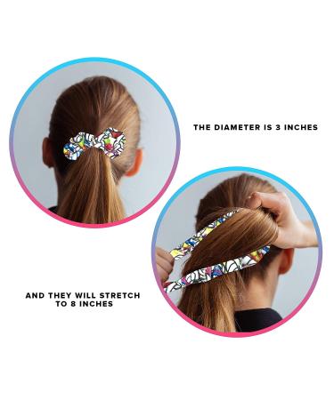 Volleyball Scrunchies Set - Velvet Hair Ties Tie-Dye Headband Accessory (Set of 4) - Buy Online on GoSupps.com