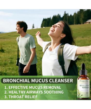Mullein Drops for Lungs with Mullein Leaf, Thyme & Marshmallow Root Lung Cleansing Formula for Smokers, Supporting Respiratory Health & Immunity | 120ml (4fl oz) Natural Vegan Non-GMO 2 Fl Oz (Pack of 2) - Buy Online on GoSupps.com