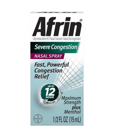 Afrin Nasal Spray Severe Congestion 15 mL (Pack of 4)