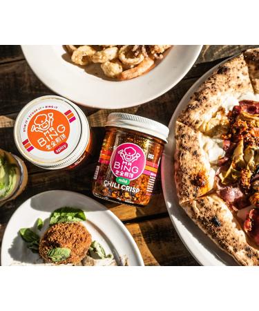 Mr Bing Mild Chili Crisp | Flavorful & Crunchy Chili Oil | Made in USA | Gluten-Free & Vegan | Non-GMO | 7 oz - Buy Online on GoSupps.com