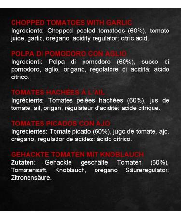  Coppola Salerno Coppola Pack of 12 chopped tomatoes with garlic 400g - Buy Online on GoSupps.com