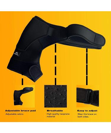 COPPER HEAL Shoulder Brace | Adjustable Compression Sleeve for Rotator Cuff | Men Women Support & Pain Relief - Buy Online on GoSupps.com