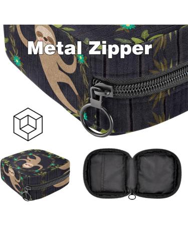 Sweet Sloth Storage Bag for Women - Large Menstrual Cup Pocket with Zipper | Perfect for Bandages Tampons and Period Inserts | Multi-Colored Design - Buy Online on GoSupps.com