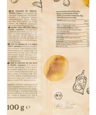  KoRo KoRo - Organic Lentil Chips with Truffle Flavor 7x100g - Vegan Snacking Fun - Organic Ingredients - Delicate Truffle Note - Buy Online on GoSupps.com