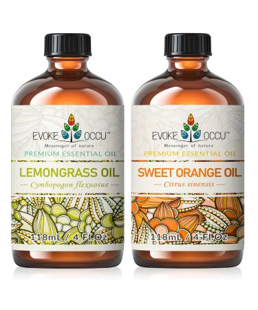 EVOKE OCCU Lemongrass Essential Oil and Sweet Orange Essential Oil - 4 Fl Oz