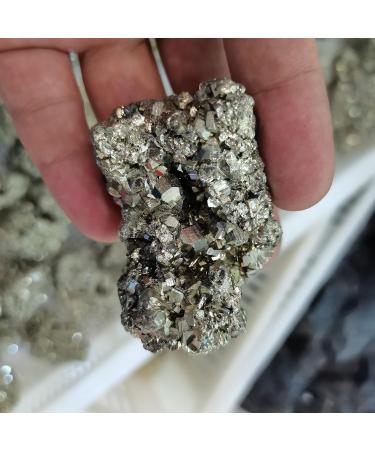 Reiki Crystal 1pcs Natural Pyrite Ore Copper Pyrite Specimen Chalcopyrite Crystal Rock Stones Cluster Collection Stone Can be Used for Crystal Cluster (Size : 60-100g) - Buy Online on GoSupps.com
