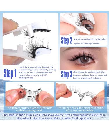 Magnetic Eyelashes Cat Eye Wispy Lashes Magnetic False Eyelashes with Applicator No Glue Needed Natural Strip Lashes Durable 1 Pair Magnetic Lashes - Buy Online on GoSupps.com