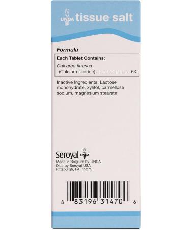 UNDA Calcarea Fluorica 6X - Homeopathic Remedy for Joint Cracking Relief | 100 Tablets - International Shipping Available - Buy Online on GoSupps.com