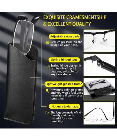 BLS BLUES 5 Pack Men's Eyeglass Cases & Blue Light Reading Glasses | Soft Cases 2.0X - Shop Now - Buy Online on GoSupps.com