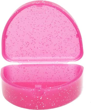 Slim Orthodontic Dental Case - Colour & Glitter Choices for Retainers Bleaching Trays Dentures & More (Glitter Pink) - Buy Online on GoSupps.com
