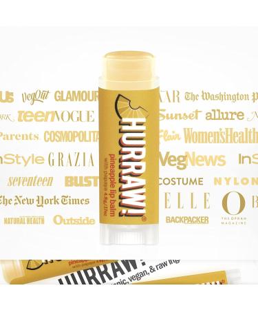 Hurraw! Pineapple Lip Balm 2 Pack: Organic Certified Vegan Cruelty and Gluten Free. Non-GMO 100% Natural Ingredients. Bee Shea Soy and Palm Free. Made in USA - Buy Online on GoSupps.com