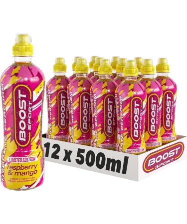 Boost Sport Isotonic Drink (Pack of 12 Raspberry & Mango) Raspberry & Mango Pack of 12