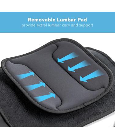 INDEEMAX Back Brace for Lower Back Pain Relief with Removable Lumbar Pad for Men and Women Breathable Back Support Belt with 7 Stays for Working Lifting sciatica Herniated Disc Small Black - Buy Online on GoSupps.com