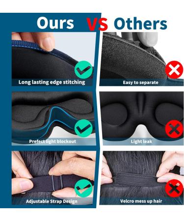 B.ANGEL Sleeping Mask Sleep Masks for Men Women Light Blocking Eye Mask Sleep 3D Contoured Sleep Mask for Eyelash Extensions & Blindfold Includes a Free Travel Pouch B1casm-3 - Buy Online on GoSupps.com