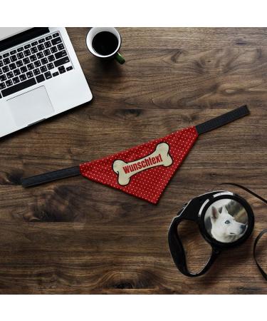 Buy printplanet Personalized Dog Scarf with Name - Dog Accessory in Bone Design - Size M - Buy Online on GoSupps.com