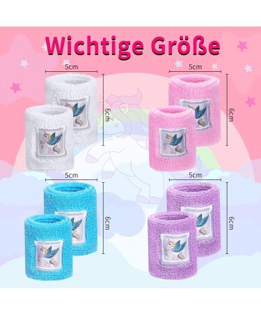 8 Pcs Colorful Unicorn Sport Bracelets for Kids - Perfect for Birthday Parties Outdoor Sports & Dancing - 5x6cm Welded Wrist Tape - Buy Online on GoSupps.com
