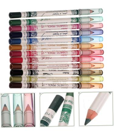 minkissy 12Pcs Color Eyeliner Pencil Colored Eyeliners Colored Pencils Colorful Makeup Lip Line Bamboo Make Up - Buy Online on GoSupps.com