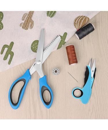 Asdirne Professional Zig Zag Pinking Shears with Rubber Grips - 9.4 Inch, Set of 2 - Buy Online on GoSupps.com