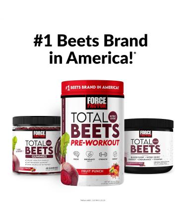 Buy FORCE FACTOR Total Beets Pre-Workout Powder | Boost Energy Strength & Blood Flow - Fruit Punch (30 Servings) | International Shipping Available - Buy Online on GoSupps.com
