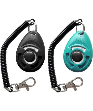 Pet Training Clicker with Wrist Strap - Black + Blue Dog Training Clickers - Buy Online on GoSupps.com