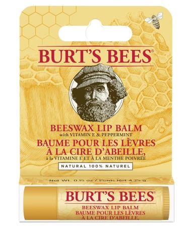 Buy Burt's Bees Beeswax Lip Balm 4.25g - Natural Honey Flavor - Moisturizing Lip Care - Global Shipping - Buy Online on GoSupps.com