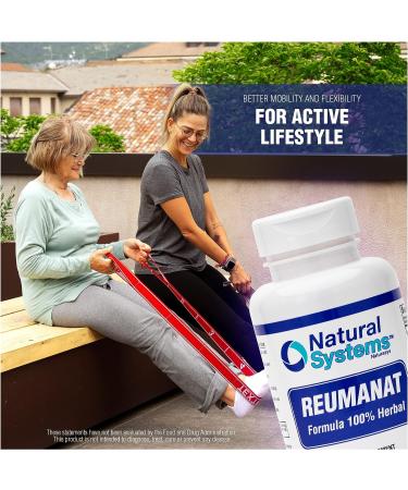 Reumanat Joint Support Supplement - 60 Capsules, 100% Herbal by Natural Systems | Joint and Bone Strength for Active Men and Women - Relief from Joint Discomfort - Buy Online on GoSupps.com