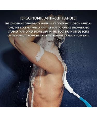 Dciustfhe Rear Shower Brush - Easy Reach Body Brush with Non-Slip Handle for Ultimate Shower Comfort - Buy Online on GoSupps.com