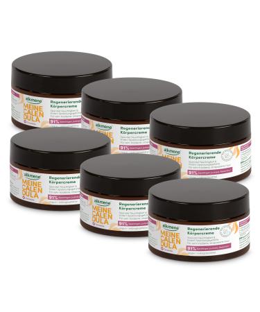 Alkmene alkmene Calendula Regenerating Cream for Damaged and Dry Skin - 6 Pack - 200ml - Vegan Skin Cream Relieves Itching