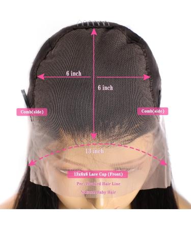 30 inch Bele Body Wave 13x6 Transparent Lace Front Wig | Brazilian Virgin Human Hair | 180% Density | Pre Plucked with Baby Hair | Natural Color | HD Lace Front Wig for Black Women - Buy Online on GoSupps.com