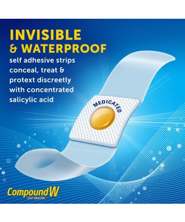 Compound W Wart Remover Maximum Stength One Step Invisible Pads - 14 Count - Salicylic Acid Wart Remover For Treatment & Common/Plantar Wart Removal One Step Invisible Pads Pads - Buy Online on GoSupps.com