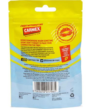 CARMEX Lip Balm Gift Pouch (1x Strawberry Tube 1x Classic Pot) - Buy Online on GoSupps.com