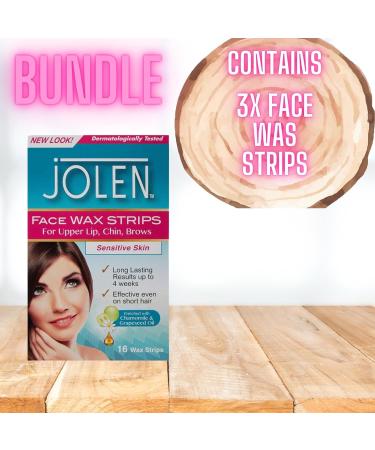 Face Wax Strips For Sensitive Skin 4 Pack Hair Removal Strips For Lips Chin & Eyebrows (64 Strips) - Buy Online on GoSupps.com