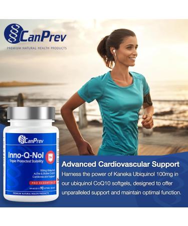 CanPrev - Inno-Q-Nol Triple Protected Stability 90 Softgels - 100mg Ubiquinol - Coenzyme Q10 (CoQ10) Natural Source - Active & Stable Co-Q10 - High Potency Antioxidant for Overall Wellness 90 count (Pack of 1) - Buy Online on GoSupps.com