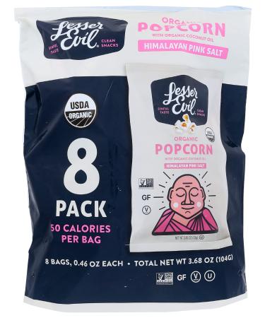 Lesser Evil - Buddha Bowl Organic Popcorn Himalayan Pink - 0.46 Ounce (Pack of 8)