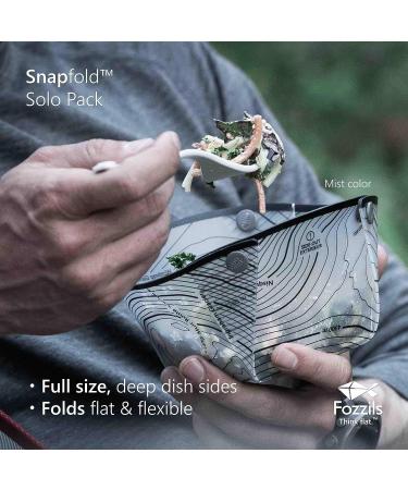 Fozzils Snapfold Solo Pack - Compact Cup, Bowl, Dish Set in Mist Color - Buy Online on GoSupps.com