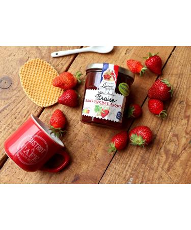 Lucien Georgelin Strawberry Preparation NO ADDED SUGAR 320g jar NUTRISCORE A - Buy Online on GoSupps.com