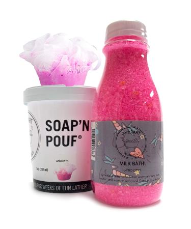Milk Bath/Soap 'N Pouf (Unicorn)