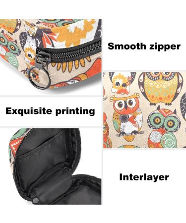 Sanitary Napkins Storage Bag & Menstrual Cup Bag - Large Capacity Organizer for Travel & Makeup - Owl Design - Buy Online on GoSupps.com