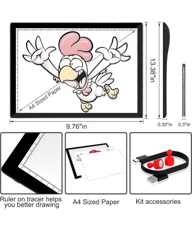 Light Tracing Box Rechargeable  Winshine Portable LED Light Board  Light Board for Diamond Art Painting  5 Levels Stepless Dimming Drawing Tracking Light Pad  Artistic Design Sketching Black - Buy Online on GoSupps.com