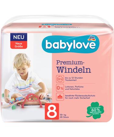 Babylove wet wipes and co (pack of 4 premium diapers size 8) Pack of 4 premium diapers size 8