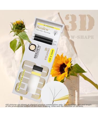 Shop 3D Lash Extensions: 0.07mm D Curl Korean PBT Soft Natural Eyelashes - Perfect for Beginners & Beauty Salons - Buy Online on GoSupps.com