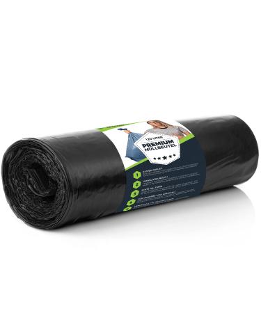 Garbage bags 120l black - extremely tearproof - waste bags - waste sachet XXL - Type 100 extra - garbage bag 120 l - 70 - 700x1100 mm - LDPE - Large garbage bag - 120 liters - Super garbage bags 120 liters black - 10 garbage bags