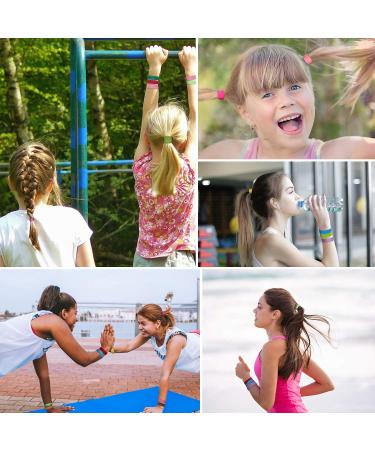 200 Elastic Knotted Hair Ties - Colorful Ribbon Hair Bands for Women & Girls - Buy Online on GoSupps.com