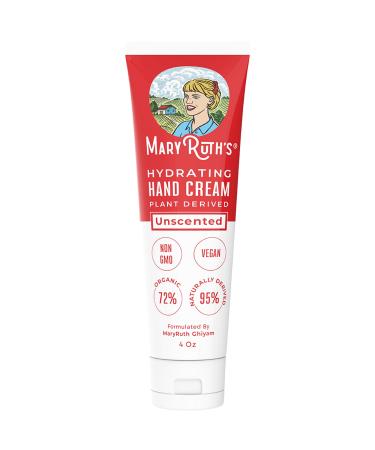 Vitamin Hand & Body Cream by MaryRuth s | Ultra Hydrating  Soft Feel & Texture | 72% Organic & Plant-Based Ingredients for Damaged  Dry  Sensitive or Normal Skin | Unscented & Non-Toxic  4oz.